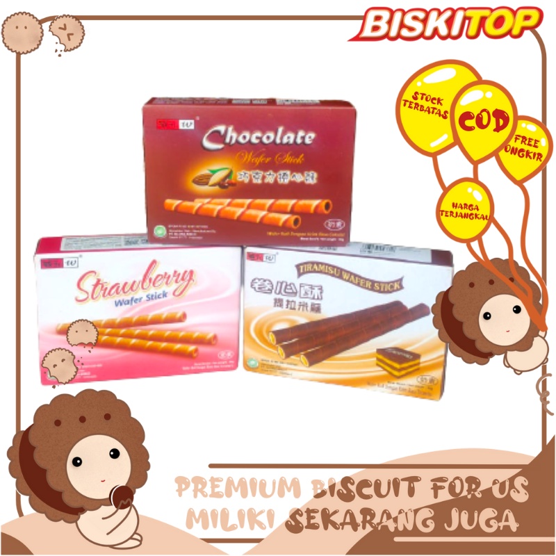 

BISKITOP - WILLIE WAFER STICK 28g Biskuit Kue Kering Anak Dewasa Enak Renyah Biscuit Rasa Coklat