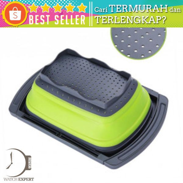 AsyPets Rak Bak Cuci Sayur Foldable Collapsible Drainer - JY748 - Green