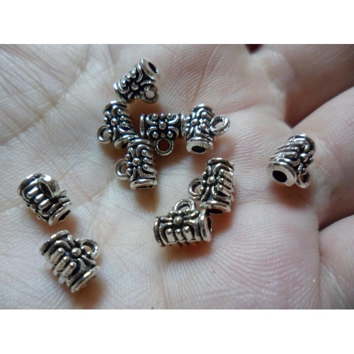 Gantungan leontin bandul bail logam 11x6mm tempat leontin bahan craft