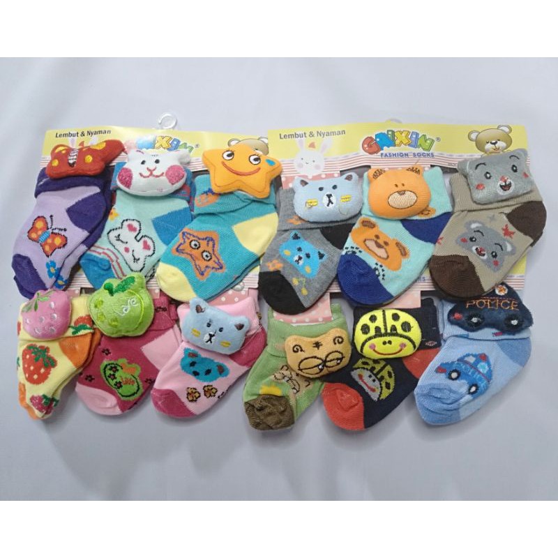 Kaos kaki boneka harga per 3 pasang