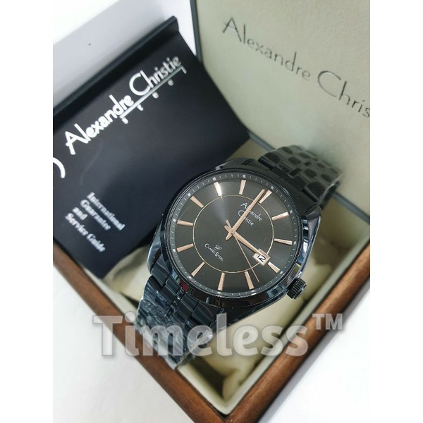Jam tangan pria alexandre christie ac 8578 MD Black