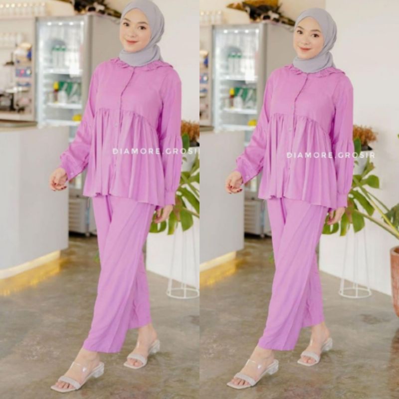 POPPY ONESET POLOS|KERAH RAMPEL MURAH