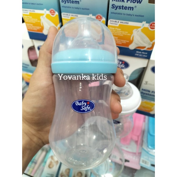 Botol Susu Milk Flow System Wide Neck Baby Safe Double Valves BPA Free 250Ml/125Ml WN02W