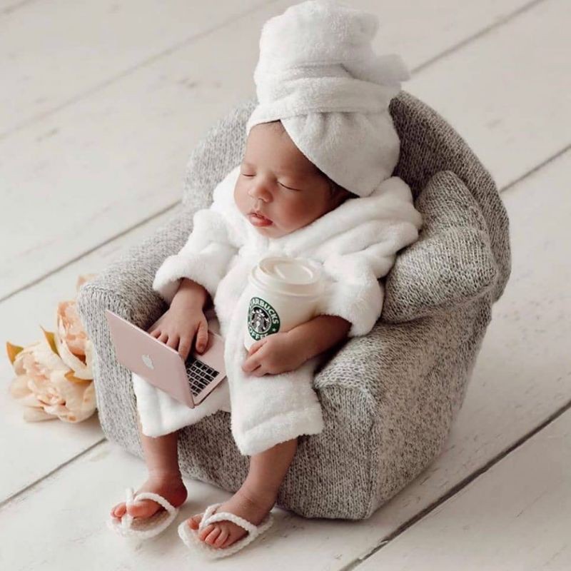 READY JAKARTA Kostum Foto Bayi Bath Robe Jubah Mandi