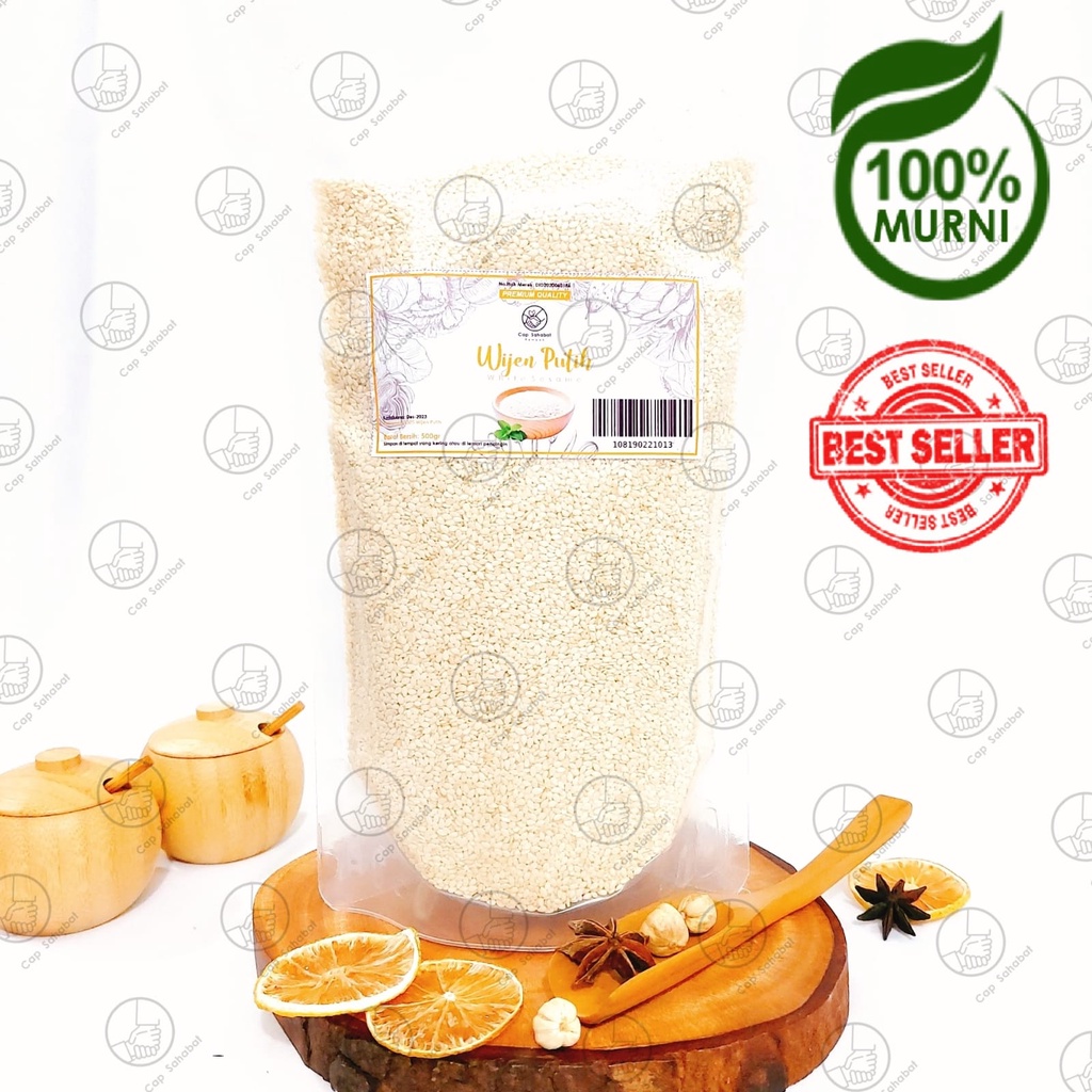 500gr Wijen Putih / White Sesame  / Rempah / JSR 100% PREMIUM QUALITY