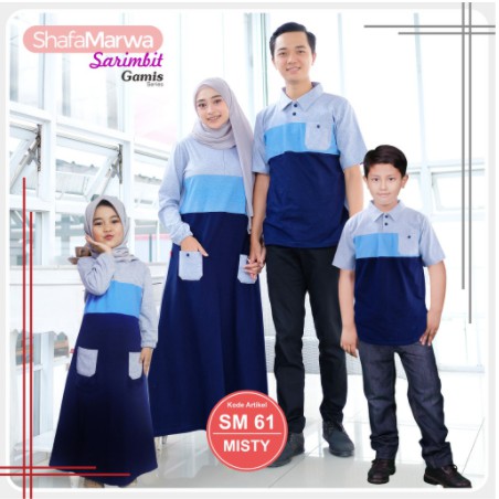 Gamis Terbaru ShafaMarwa / Shafa marwa Couple SWG61 / Kaos Couple Keluarga / Fashion Muslim