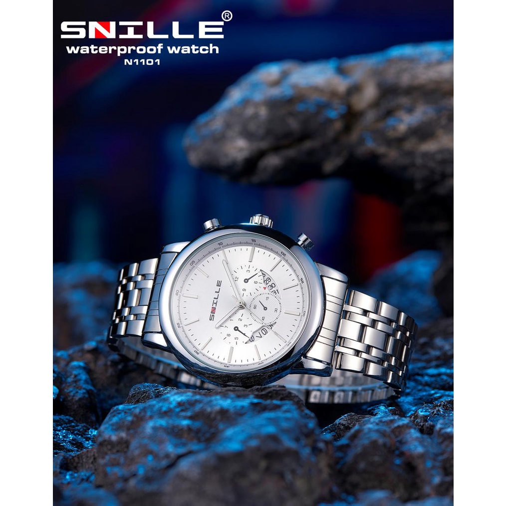 JAM TANGAN PRIA SNILLE ORIGINAL ANTI AIR RANTAI FASHION WATERPROOF