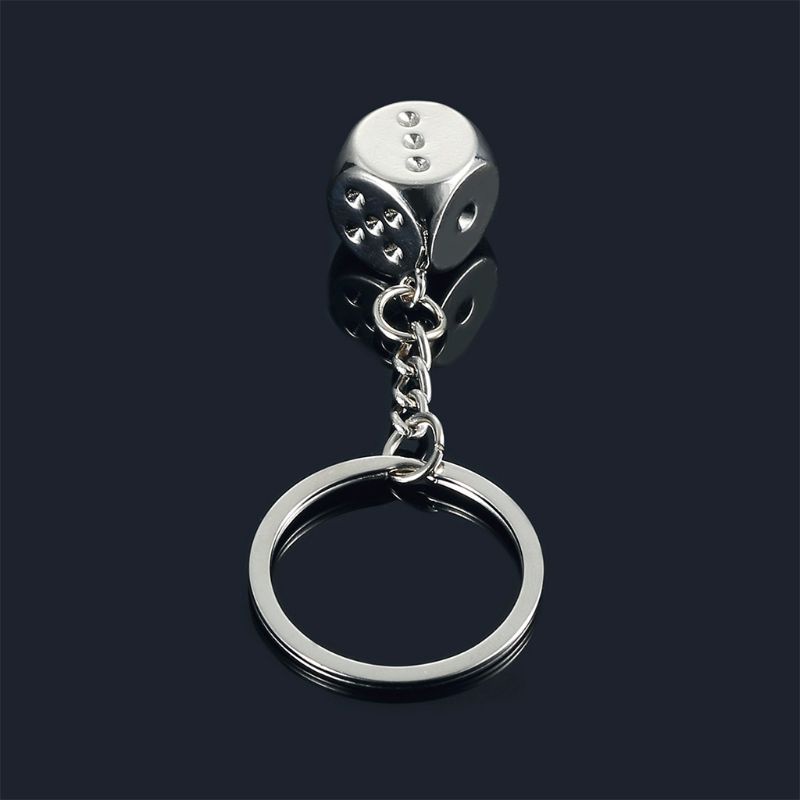 SIY  Lucky Dice Metal keychain Jewelry Gifts for Boyfriend Husband Dad