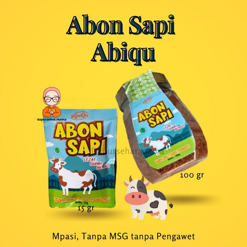 

Abon Sapi MPASI Bayi Sachet 15 Gram & Abon sapi Grandville 100 Gram