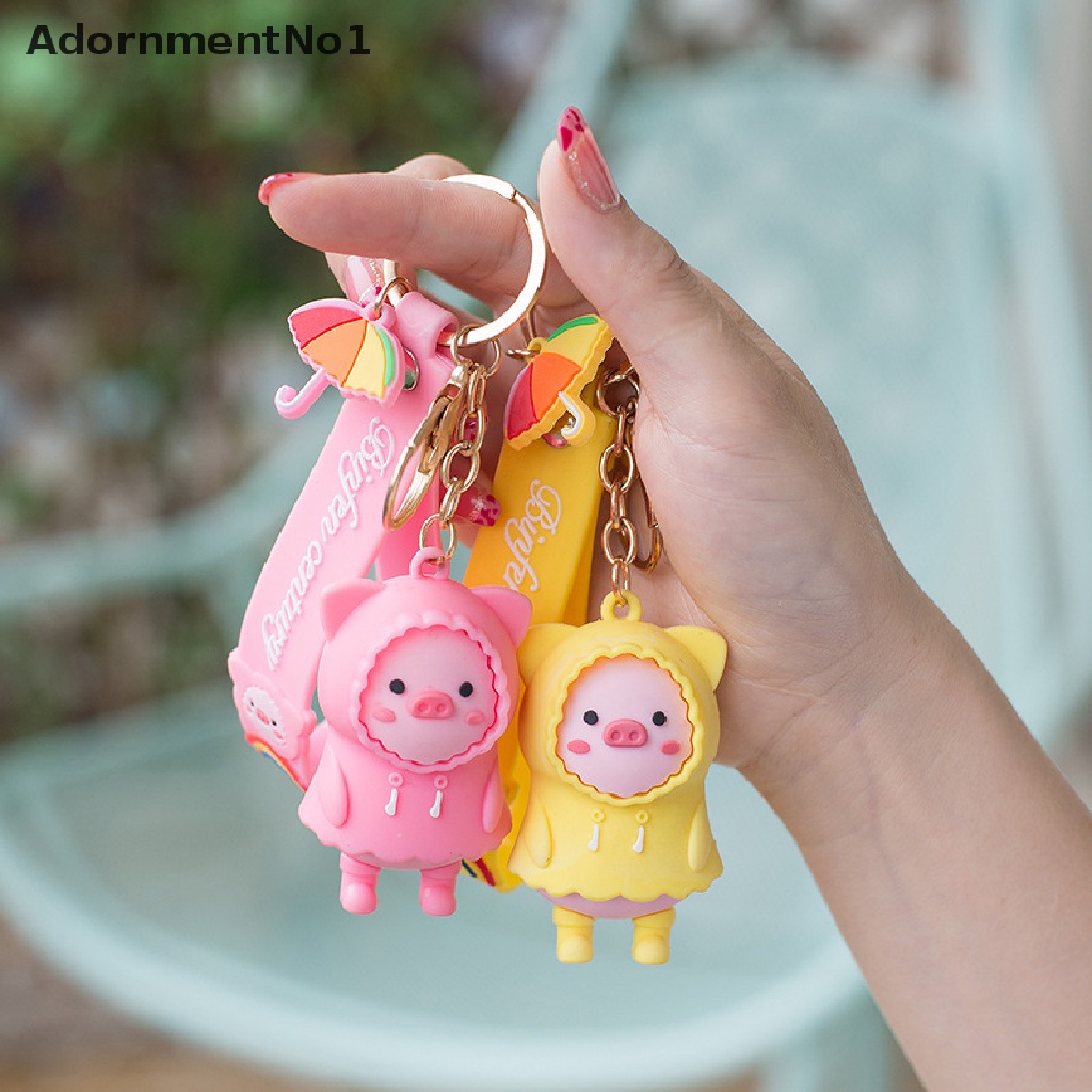 (AdornmentNo1) Gantungan Kunci Boneka Kartun Babi Bahan Metal