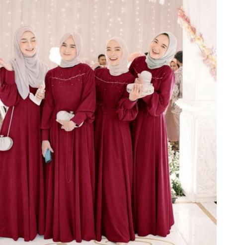 ✸ gaun pesta muslimah elegan mewah/pakaian wanita dress/dress top/ LUNARA dress (VEIX) /baju pesta p