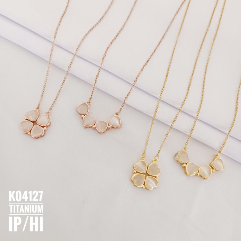 Kalung Titanium Two Ways Clover K04127