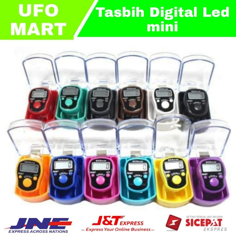 tasbih digital led lampu alat hitung dzikir digital premium mini counter kotak mika