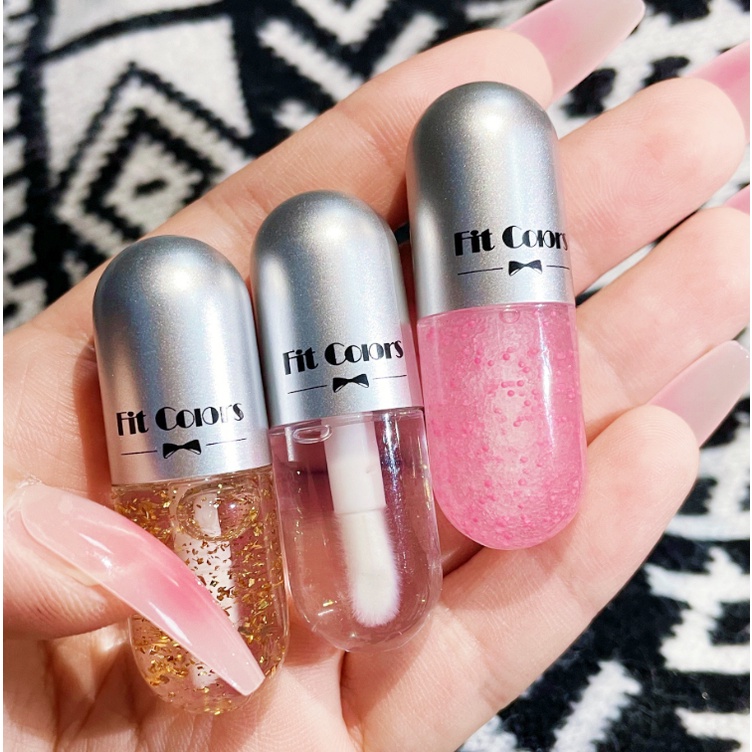 FIT COLORS Capsule Lip Balm Glitter Lip Oil Moisturising Lips Pelembab Bibir XX047