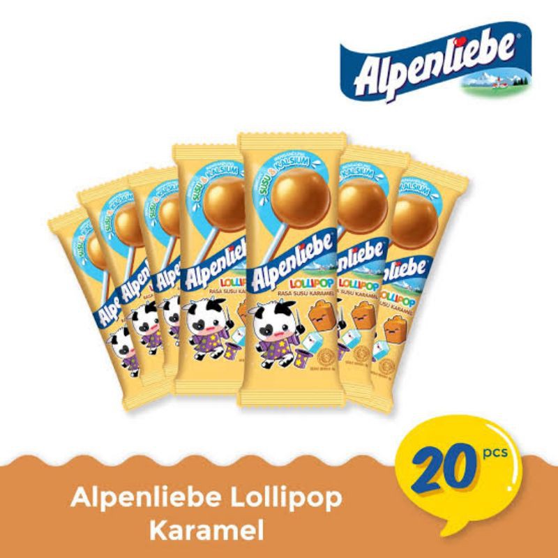 

Permen Alpenliebe Lollipop Rasa Karamel / Permen Gagang / 1 Pak 20 Pcs