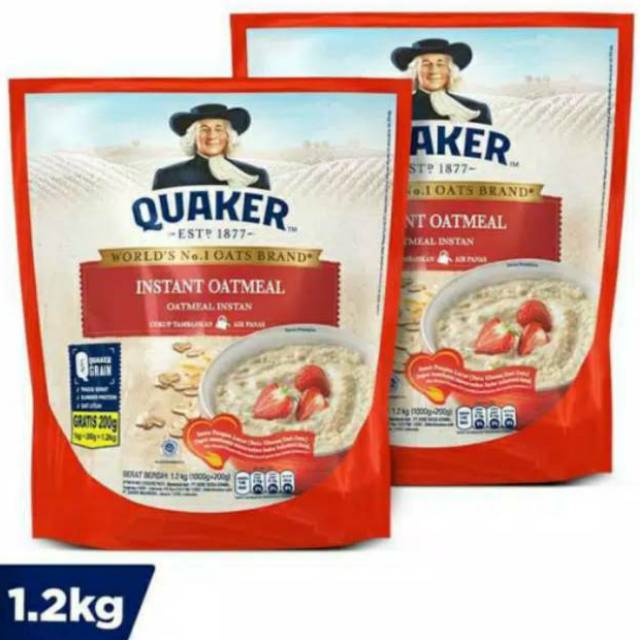 Quaker Oat Instan 400gram Sarapan Sehat Sarapan Diet Shopee Indonesia