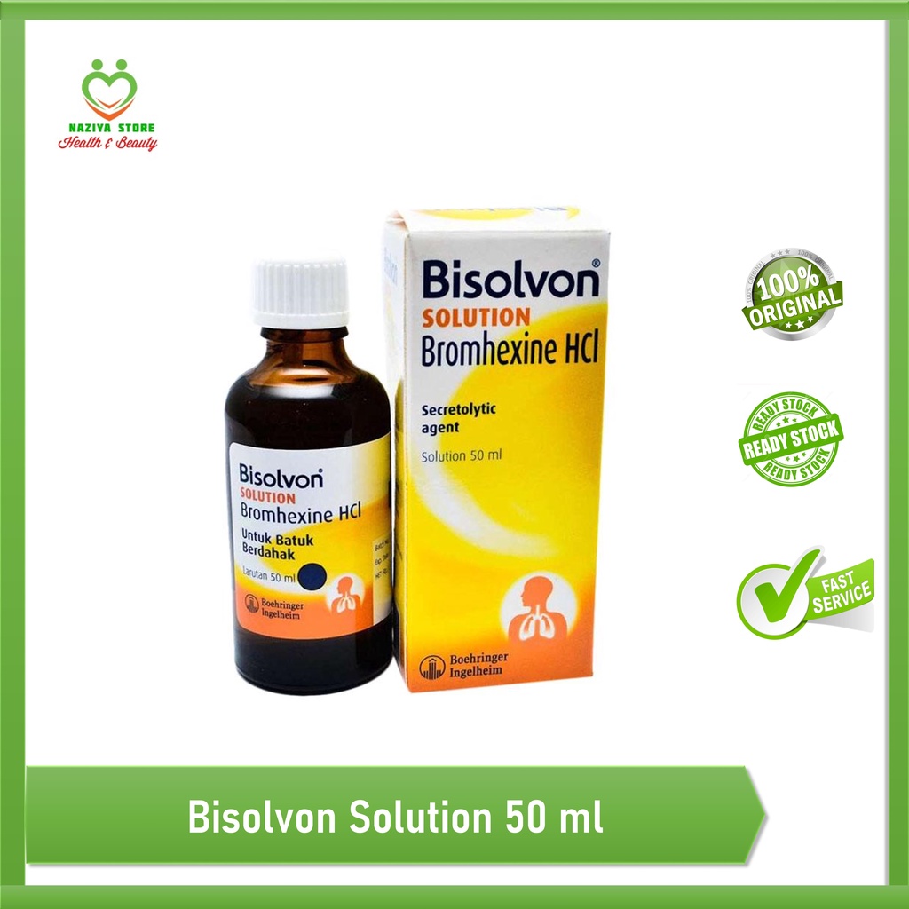 Jual BISOLVON SOLUTION 50 Ml Obat Batuk Berdahak Cairan Untuk Nebulizer ...