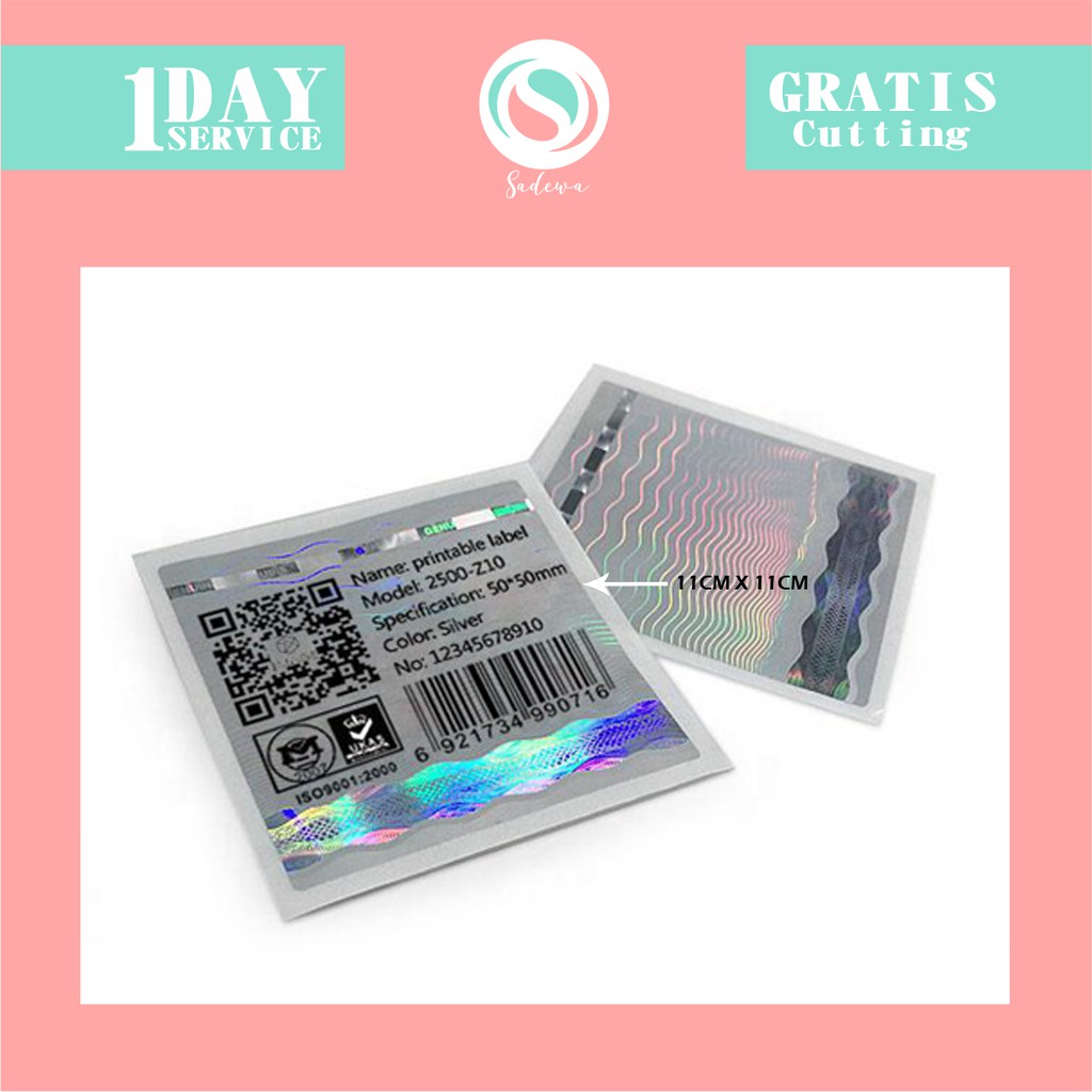 

SPH 11 7-15 Cetak Stiker Hologram Print Sticker Bentuk Persegi Tercepat Termurah