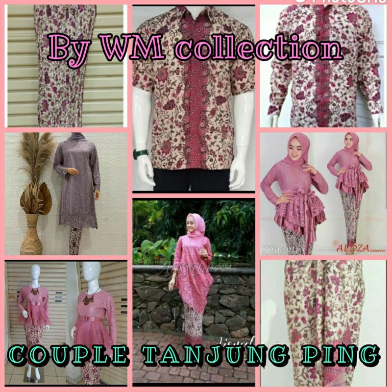 Wm>couple Batik Tanjung Pink/couple Keluarga/couple Batik / Sarimbit Batik