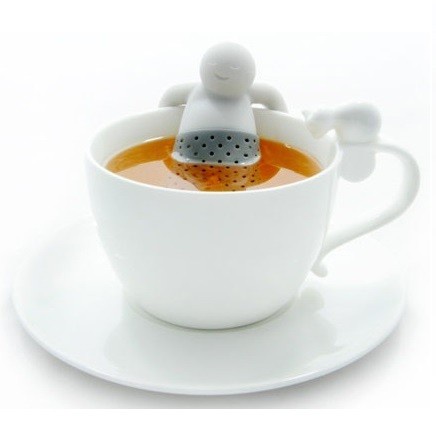 Mr. Tea Infuser / Saringan Teh Bubuk Serbuk Lucu - Gray