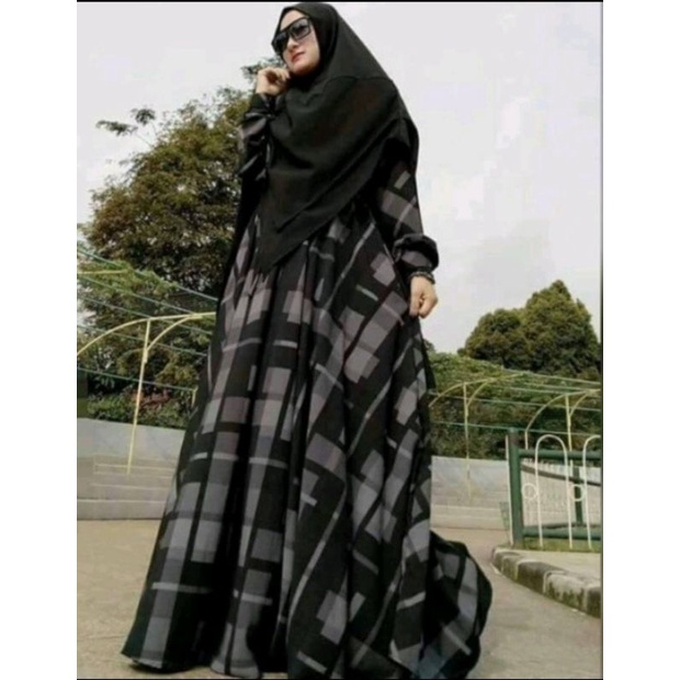 Gamis motif kotak/Cubica gamis set Khimar/gamis kotak-kotak/gamis set khimar/dress gamis/gamis dress