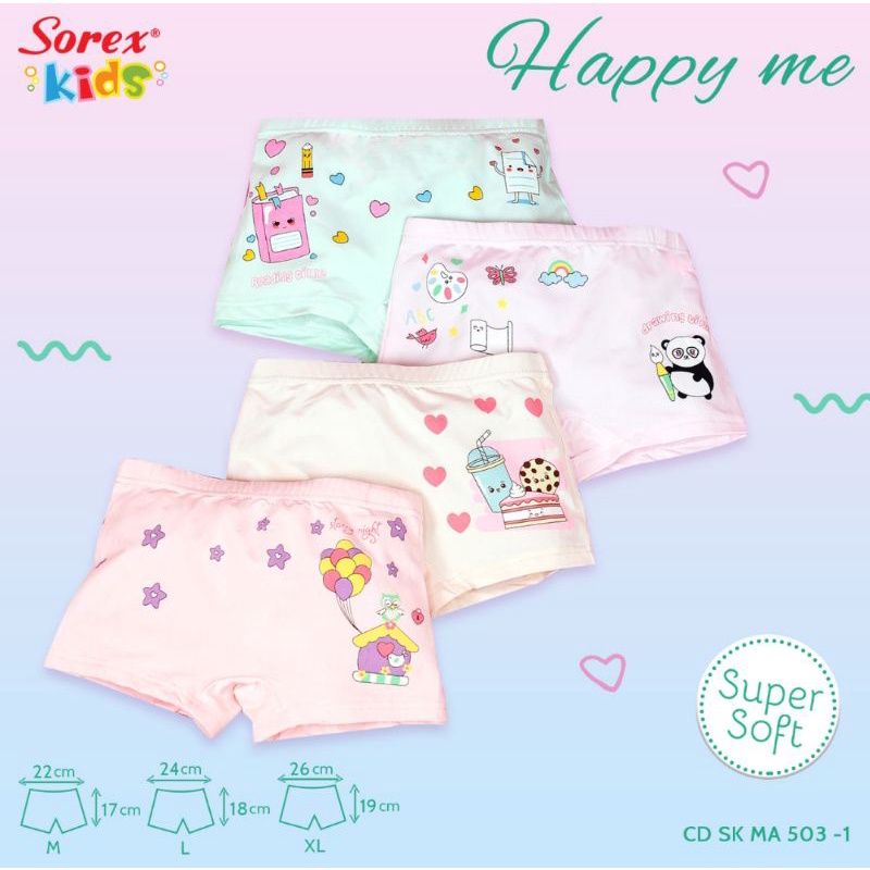 Celana dalam boxer Anak perempuan Sorex Kids MA 503-1