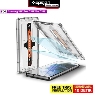 Tempered Glass Samsung Galaxy S21 Ultra S21 Plus Spigen Glas tR EZ Fit Tray