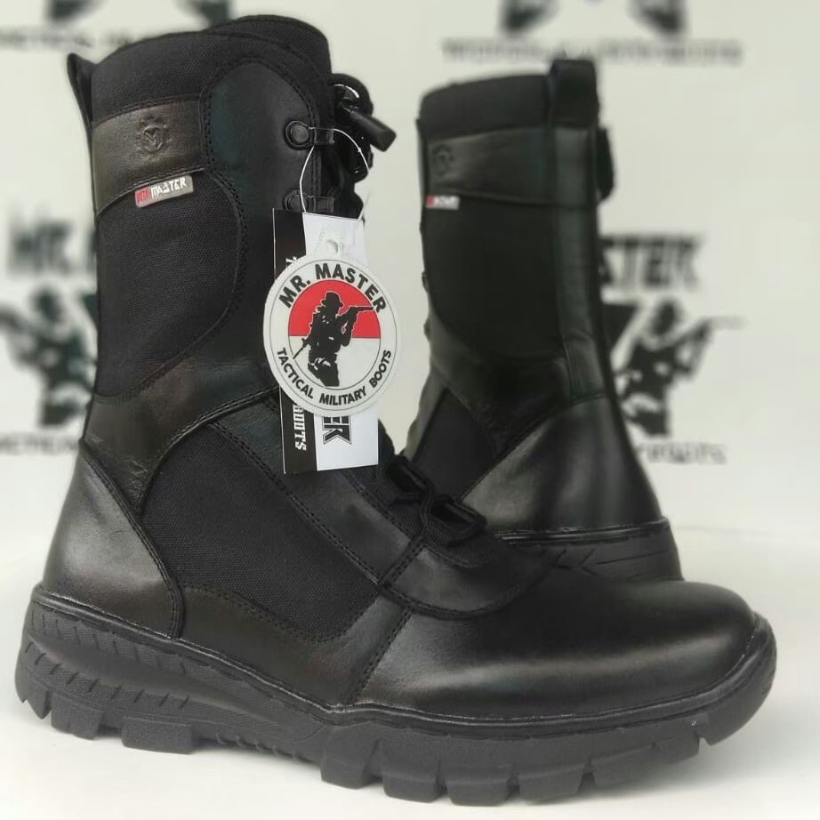 Sepatu Pdl Kulit Sapi Asli MR MASTER Sepatu PDL Tni Polri Security Satpam Sepatu Boots Pria Wanita