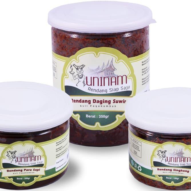 

Rendang Daging Suwir, Paru, Singkong Paketan _