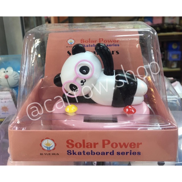 Pajangan Dashboard Mobil Panda (Kepala Goyang, Tenaga Solar)