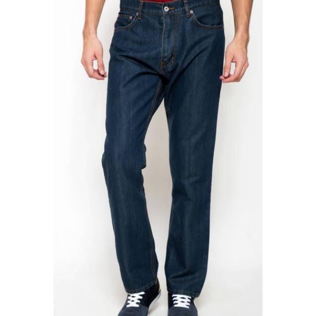 Celana jeans pria straight fit denim jeans COLE