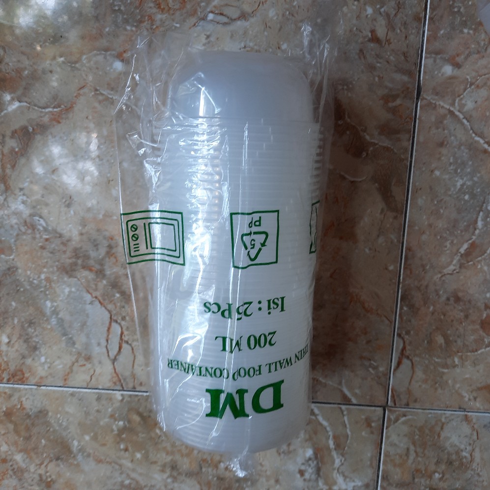 Thinwall Mangkok 200 Ml 200ml Kontainer Plastik Wadah Makanan Salad Buah Dm