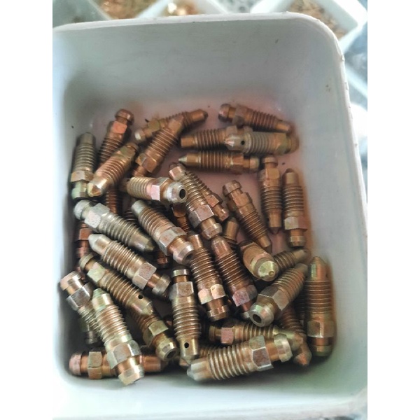 Baut Nepel angin2 kaliper cakram M8 ukuran baut 12 drat kasar