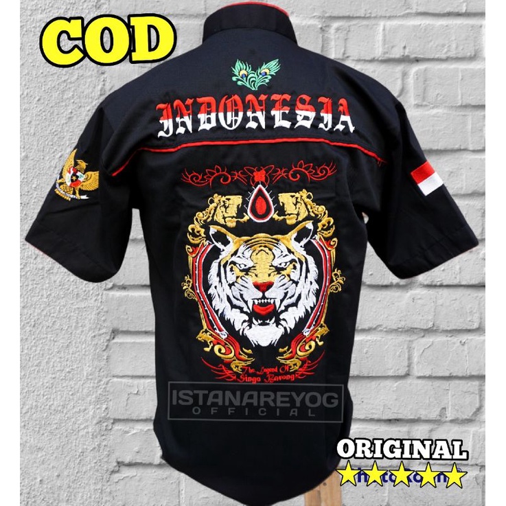 HEM REOG BORDIR MACAN / KEMEJA REOG BORDIR / PENADON BORDIR / KAOS BUDAYA