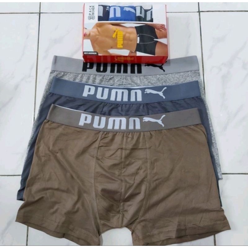 Celana dalam pria boxer/catton/isi 3 pcs