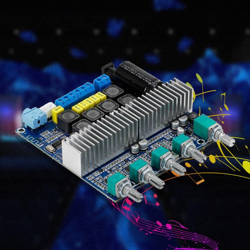 Btsg Untuk DC 12-24V 2.1 Channel Mini Digital Amplifier Board 2x50w+100W BT-c