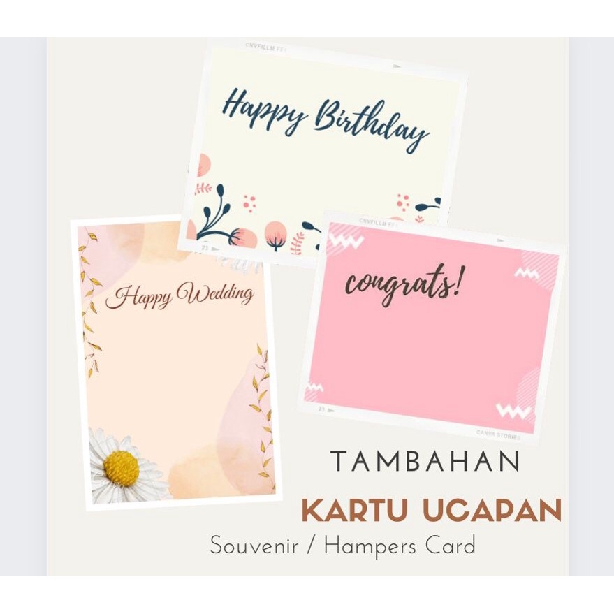 

KARTU UCAPAN / GREETING CARD / KARTU UNDANGAN / GIFT CARD / ULANG TAHUN / BIRTHDAY CARD