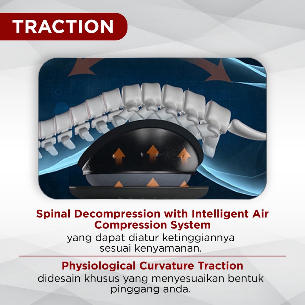 DR QYU LUMBAR TRACTION DEVICE ALAT TERAPI SYARAF KEJEPIT DENGAN TEKNOLOGI TRAKSI MAGNETIC HEATING ORIGINAL GOGOMALL GARANSI RESMI