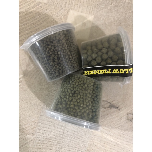 Pelet Channa Premium RED BLUE YELLOW Extra Spirulina Pakan Ikan Predator Channa Oscar