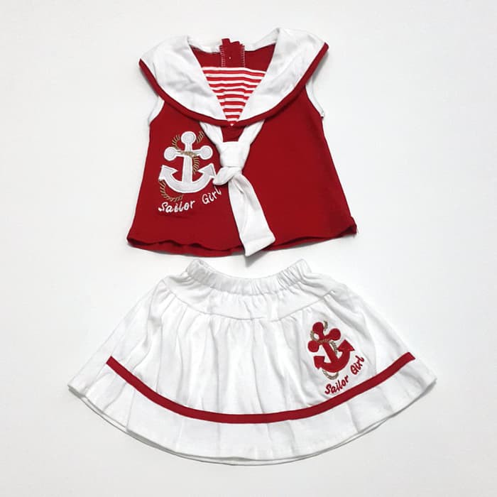 Baju Bayi Setelan Anak bayi Perempuan 6 7 8 9 10 11 bulan merah putih 1 tahun sailor moon