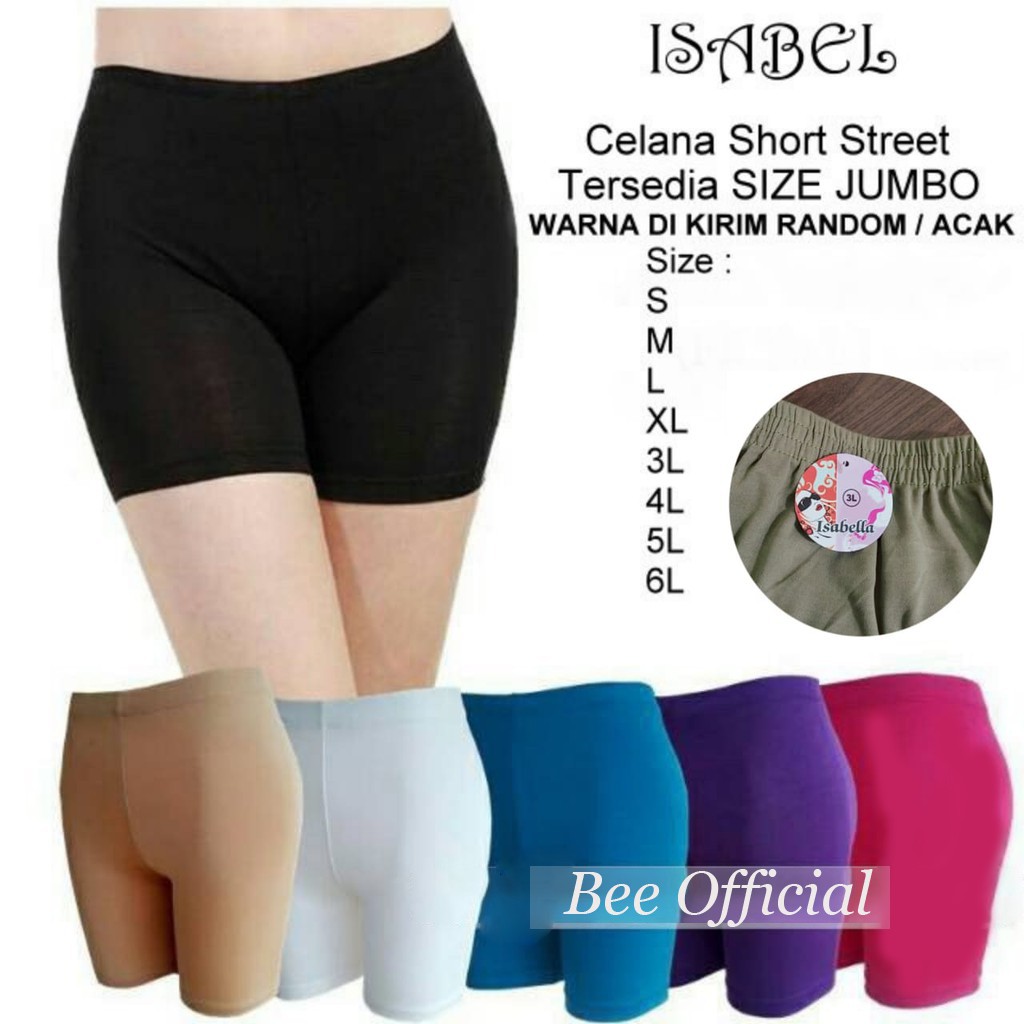 BEE - Celana Short Street Hot Pant Mini Pop Pant Daleman Wanita Size Jumbo Isabel