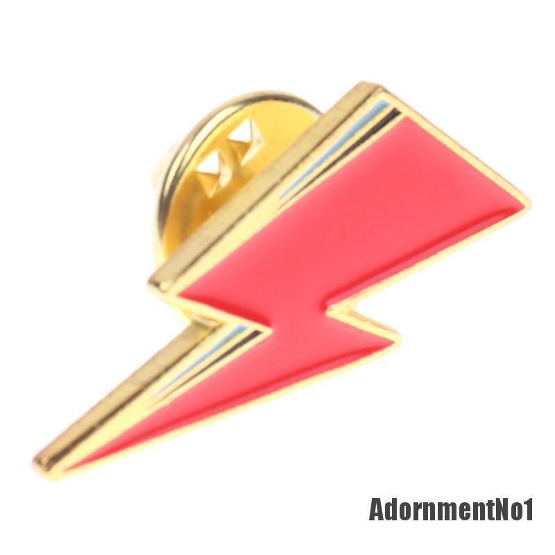 (Adornmentno1) Bros Pin Enamel Desain Kartun Petir Merah