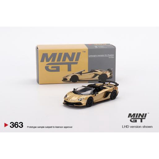 MINI GT 363 - Lamborghini Aventador SVJ Roadster Oro Elios