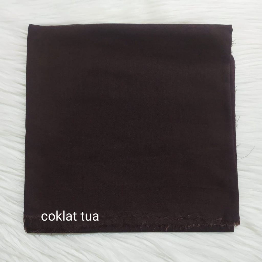 TERMURAH SAUDIA / Segiempat ORIGINAL SAUDI/ JILBAB RAWIS /JILBAB KATUN/jilbab murah-Coklat tua