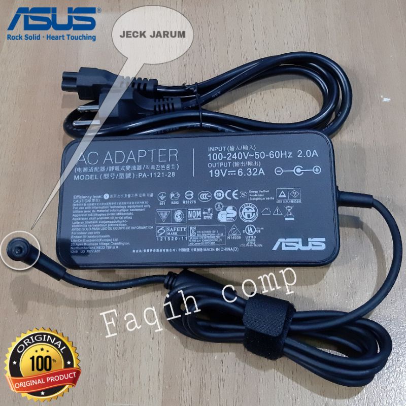 Adaptor Charger Casan Original Asus ROG 19V 6.32A 120W Jarum TUF Gaming FX505 FX505GD FX505GE FX505GM FX505DD FX505DY FX705