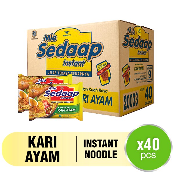 

Sedaap Mie Instan Kari Ayam 72 gr 1 Dus isi 40 pcs