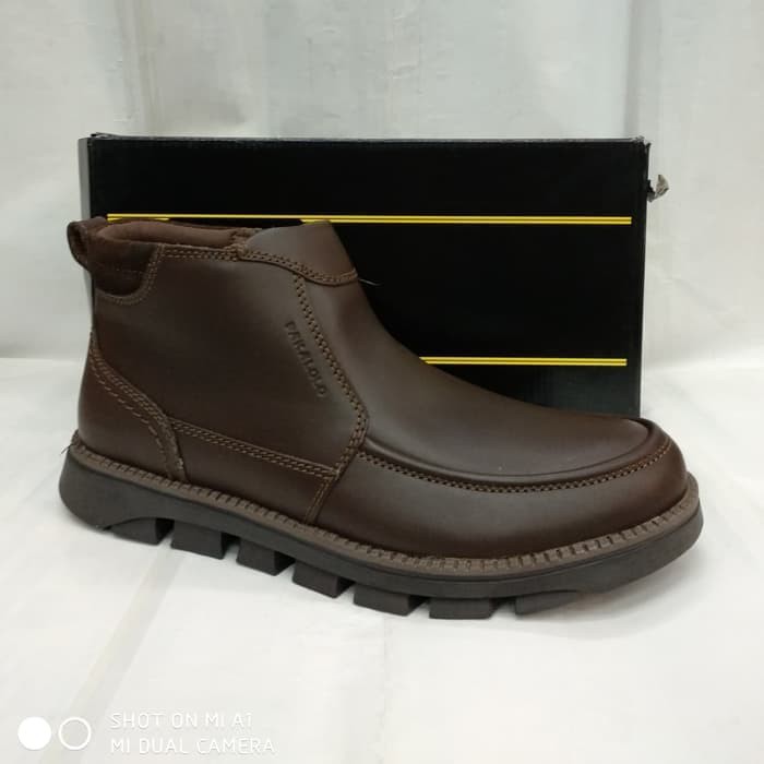 sepatu kulit boots pakalolo N08195 dk brown.sepatu boots ori