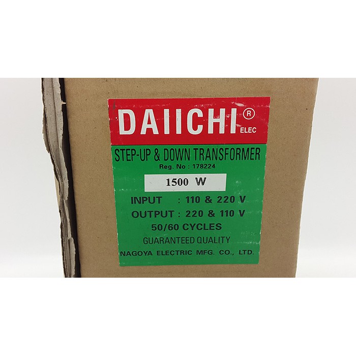 Step Down ( 220v --&gt; 110 v) 1500 watt Merk Daichi ( Penurun Tegangan )
