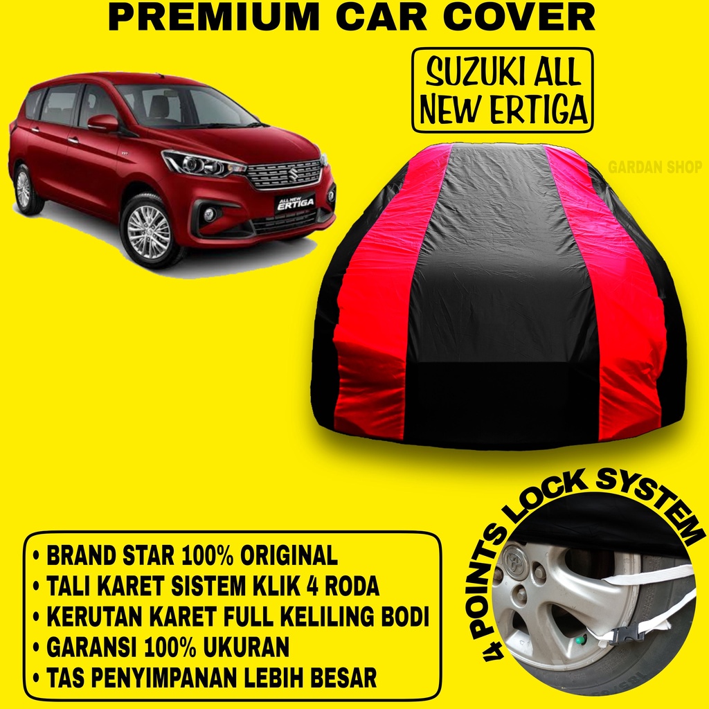 Body Cover SUZUKI ALL NEW ERTIGA Sarung Strip MERAH Penutup Pelindung Bodi Mobil Suzuki All New Ertiga PREMIUM Cover