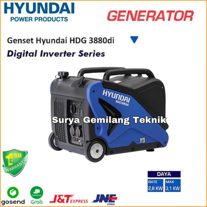 Genset Inverter Hyundai HDG 3880 di new terlaris